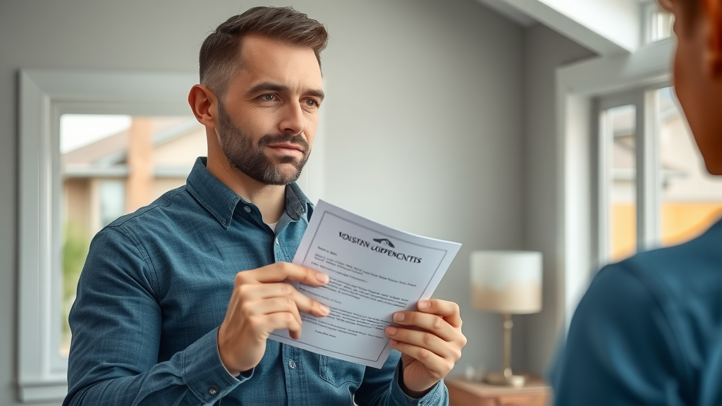houston roofing contractor showing credentials to homeowner roof inspection
