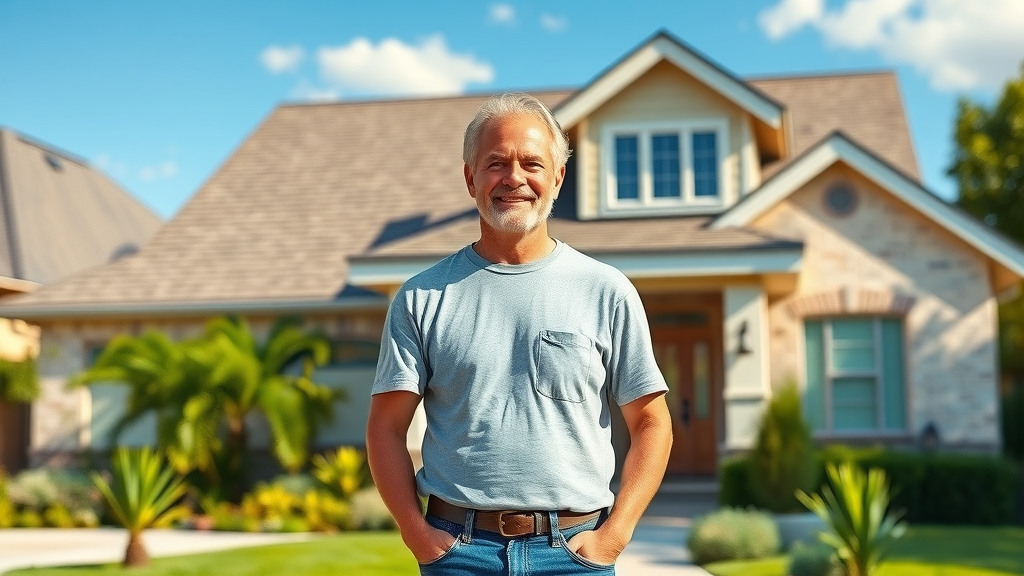 happy houston homeowner with quality roof repair peace of mind