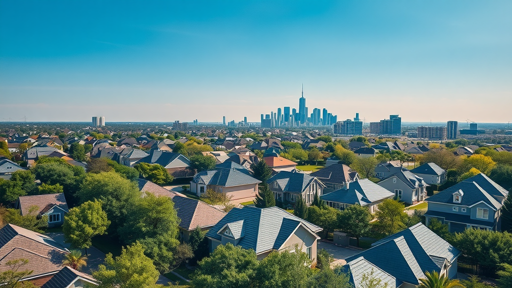 Aerial view of energy-efficient roofs in Houston, highlighting modern roofing systems and attic ventilation - Roof Installation Houston