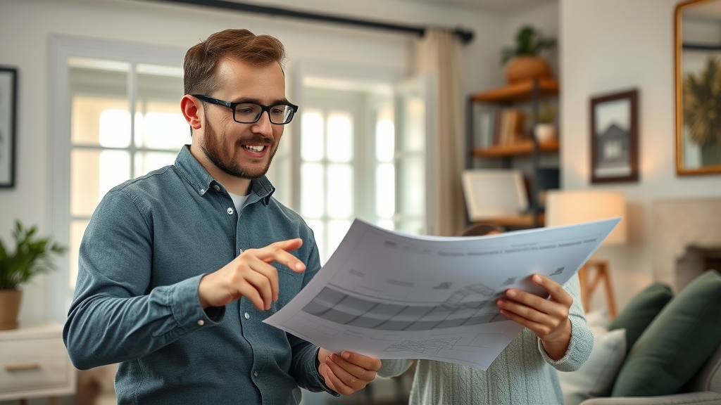 Friendly Houston roofing expert consulting with homeowner, discussing roof installation and materials for Houston roof