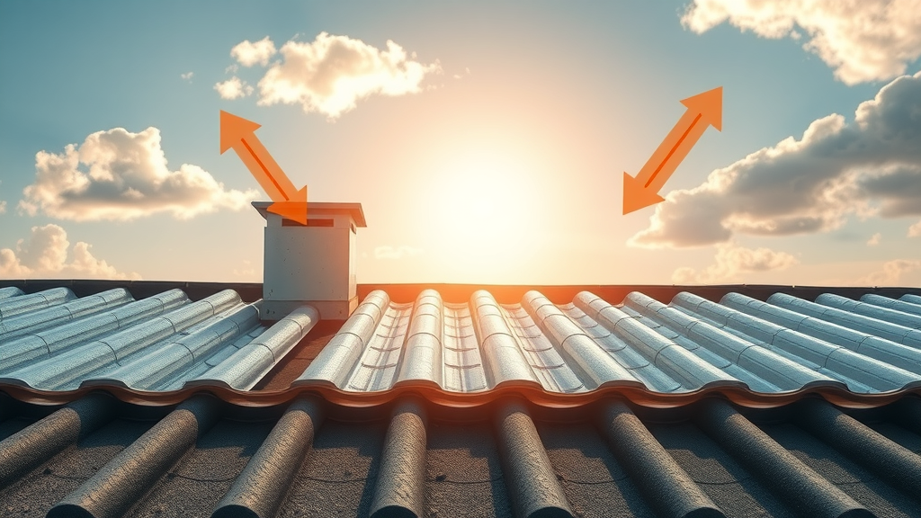 Science of cool roofs and solar reflectance energy efficient roofing Houston solar reflectance scientific illustration