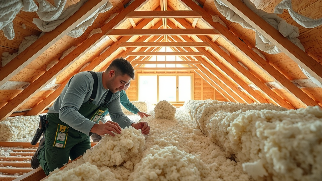 attic insulation installation for energy efficient roofing Houston, professionals precise work